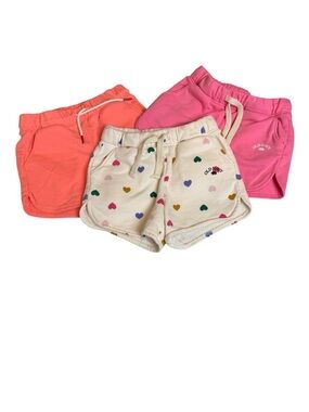 Old Navy Toddler Girls Fleece Drawstring Shorts 3 Piece Bundle 4T